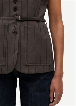 Sahelly vest 16178 Mulch Stripe Samsøe